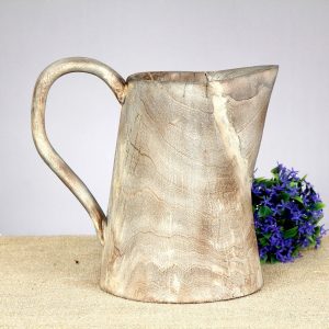Rustic Wood Pitcher Vase